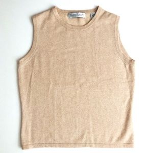Valerie Stevens Cashmere Cream Tank Top Sweater